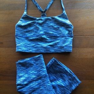 Outdoor Voices Flow (Freeform) Set in Ocean Blue Size XS